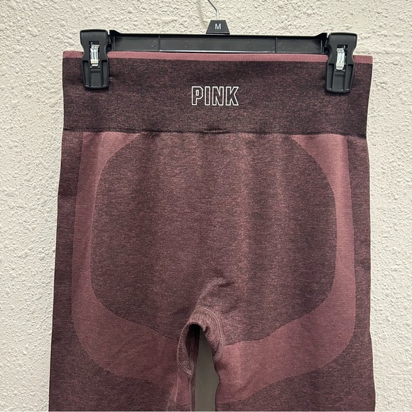 PINK Victoria's Secret Seamless Workout Leggings in Merlot Size Large - Picture 3 of 5